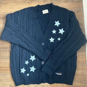 Taylor Swift Midnights Navy Cardigan with Star Accents